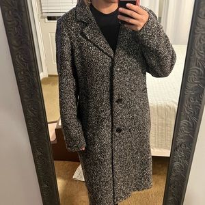 Abercrombie Wool Dad Coat - Black